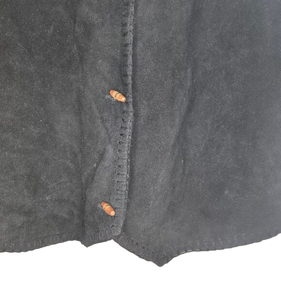 NWT Roo Crossing II 2X Black Mixed-Media Leather Vest [0228] - Picture 4 of 7